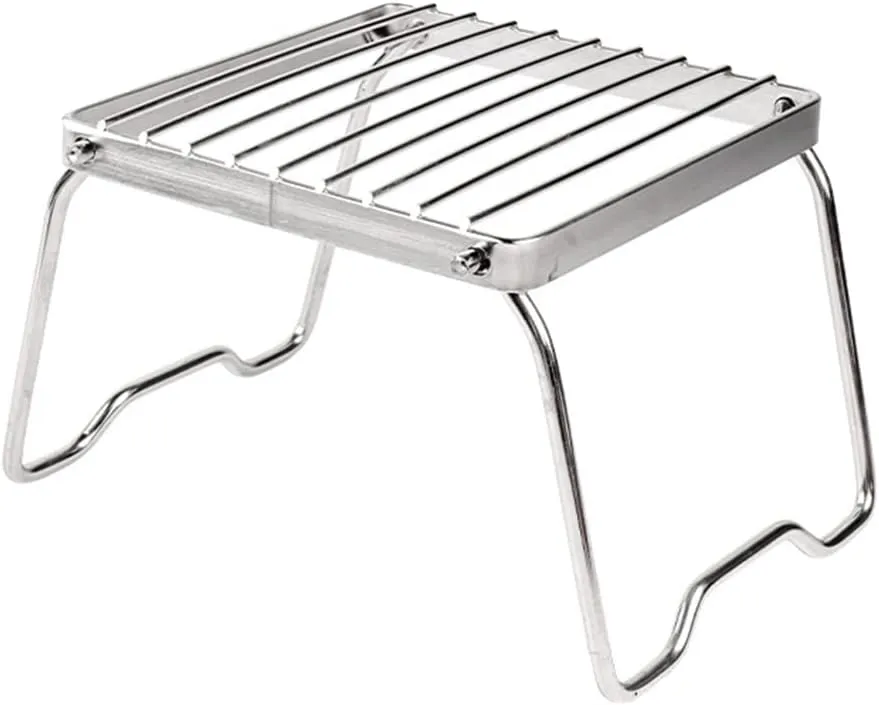 1 PCS Multifunctional Folding Campfire Grill Stainless Steel Camping Grill Outdoor Wood Stove Stand