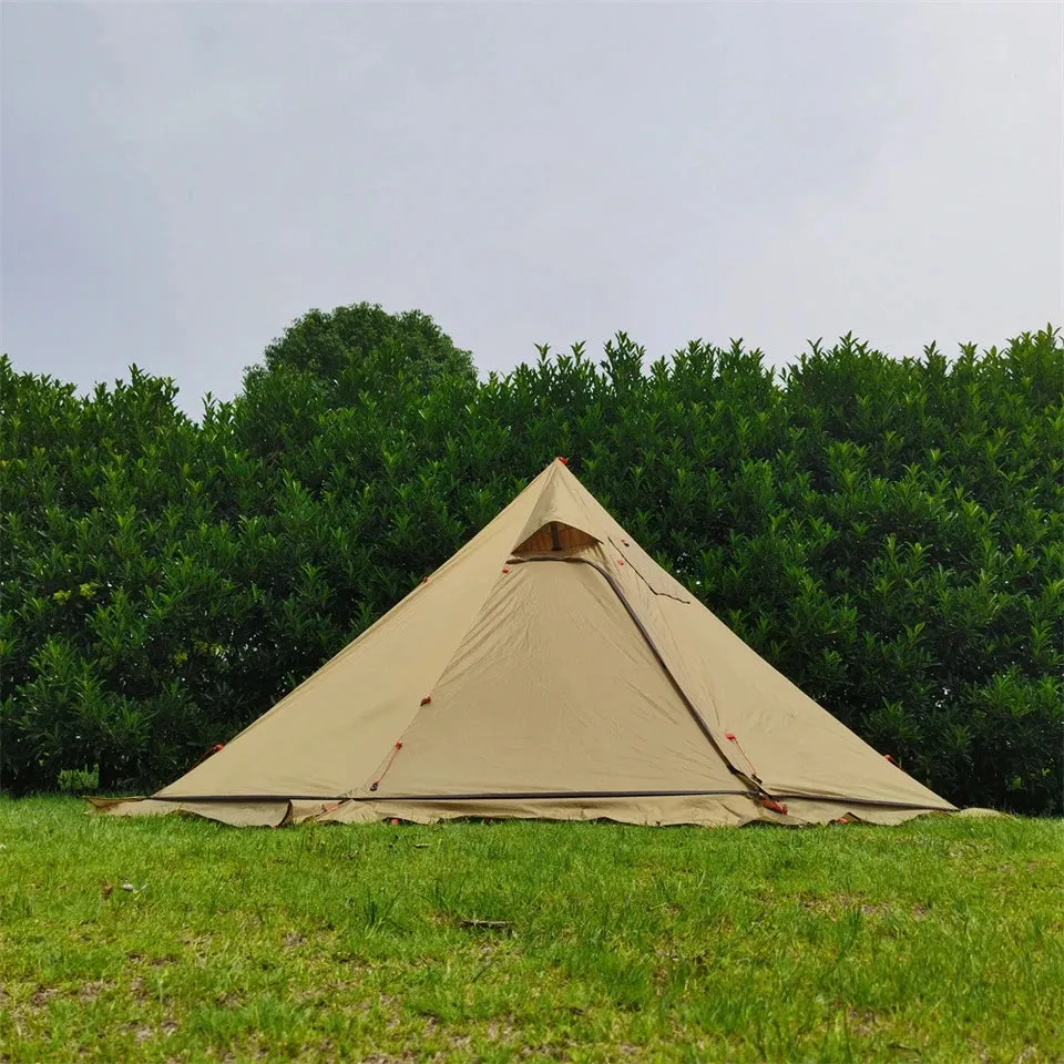 10.5 x 5.2 Outdoor Camping Tent Stove Jack Teepee Windproof Waterproof Rip-Resistant Easy Carry for Family Hiking Backpacking