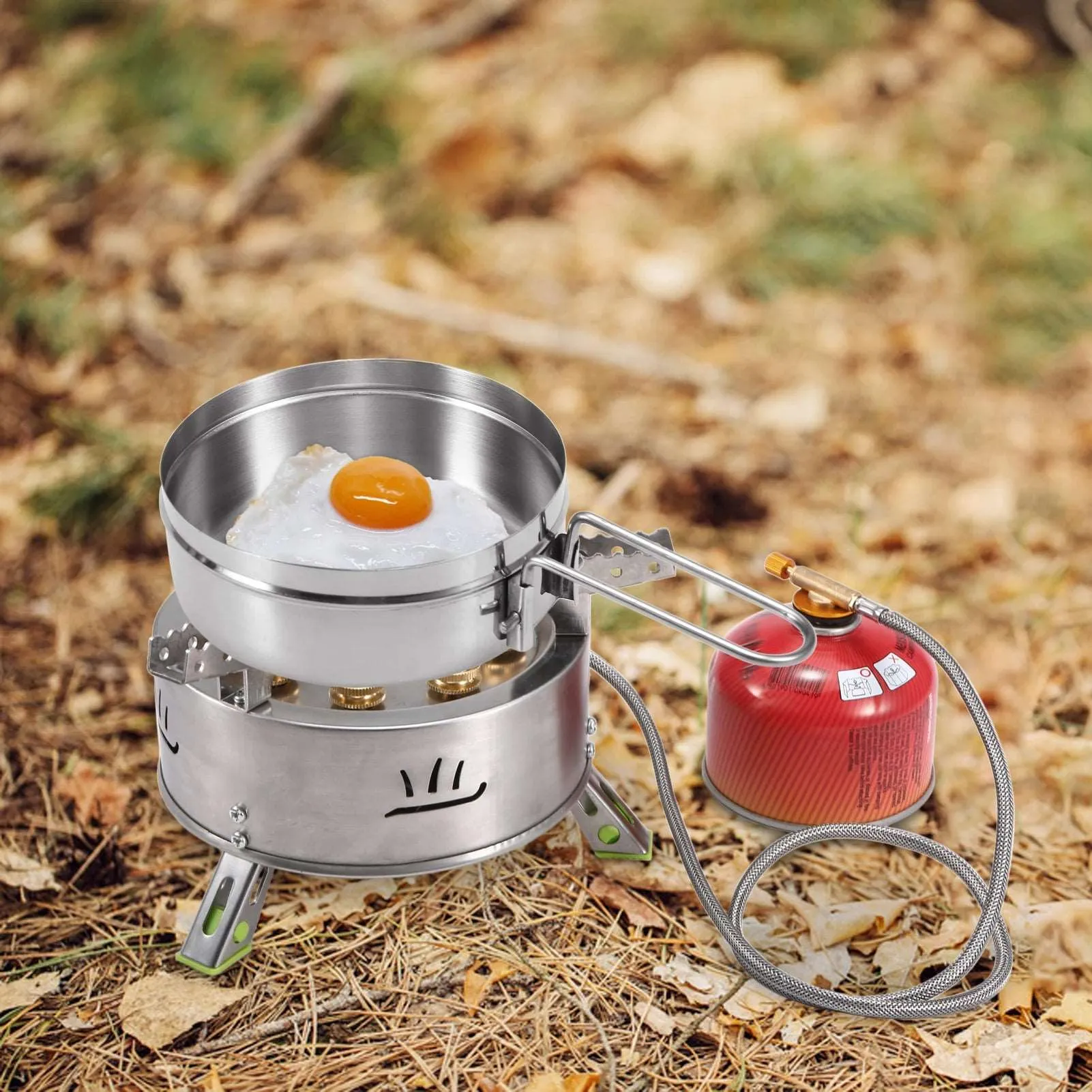 12800W 9-Head Outdoor Stove Self-Driving Tour Stainless Steel Folding 9 Hole Fire Brimstone Stove Gas Burner Camping Burner 9성버너