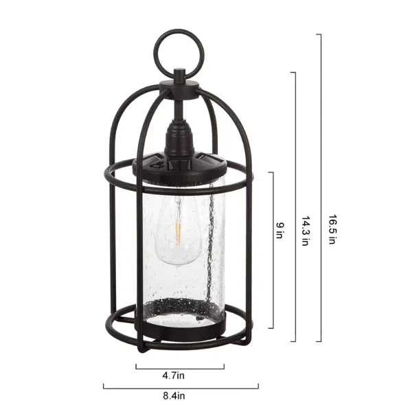 14" Edison Solar LED Lantern