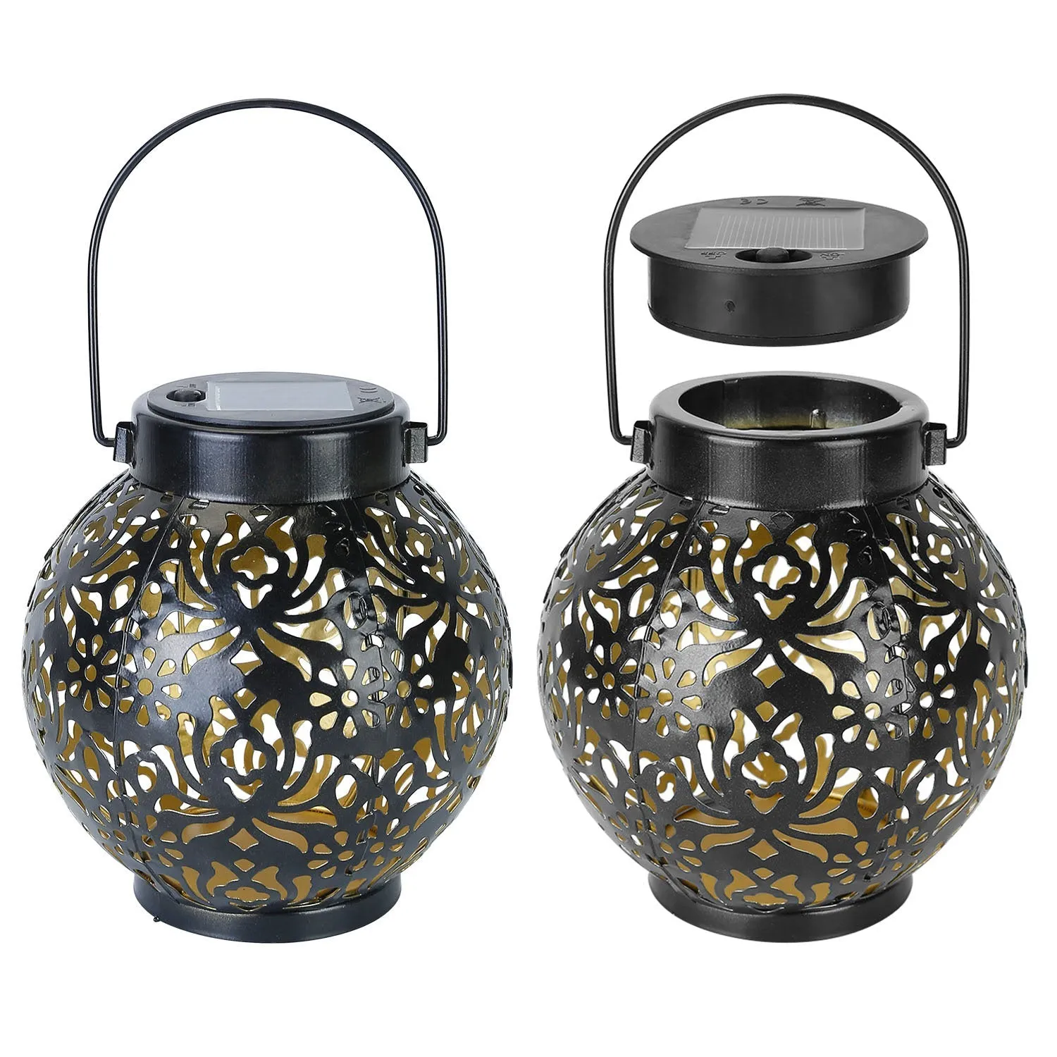 2-Piece: Solar Powered Hanging Lights