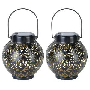 2-Piece: Solar Powered Hanging Lights