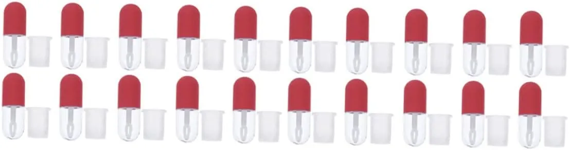 20pcs Refillable Lip Gloss Tube Empty Containers for DIY Lipstick Packing Lightweight Durable Cosmetic Bottles for Travel and Beginners