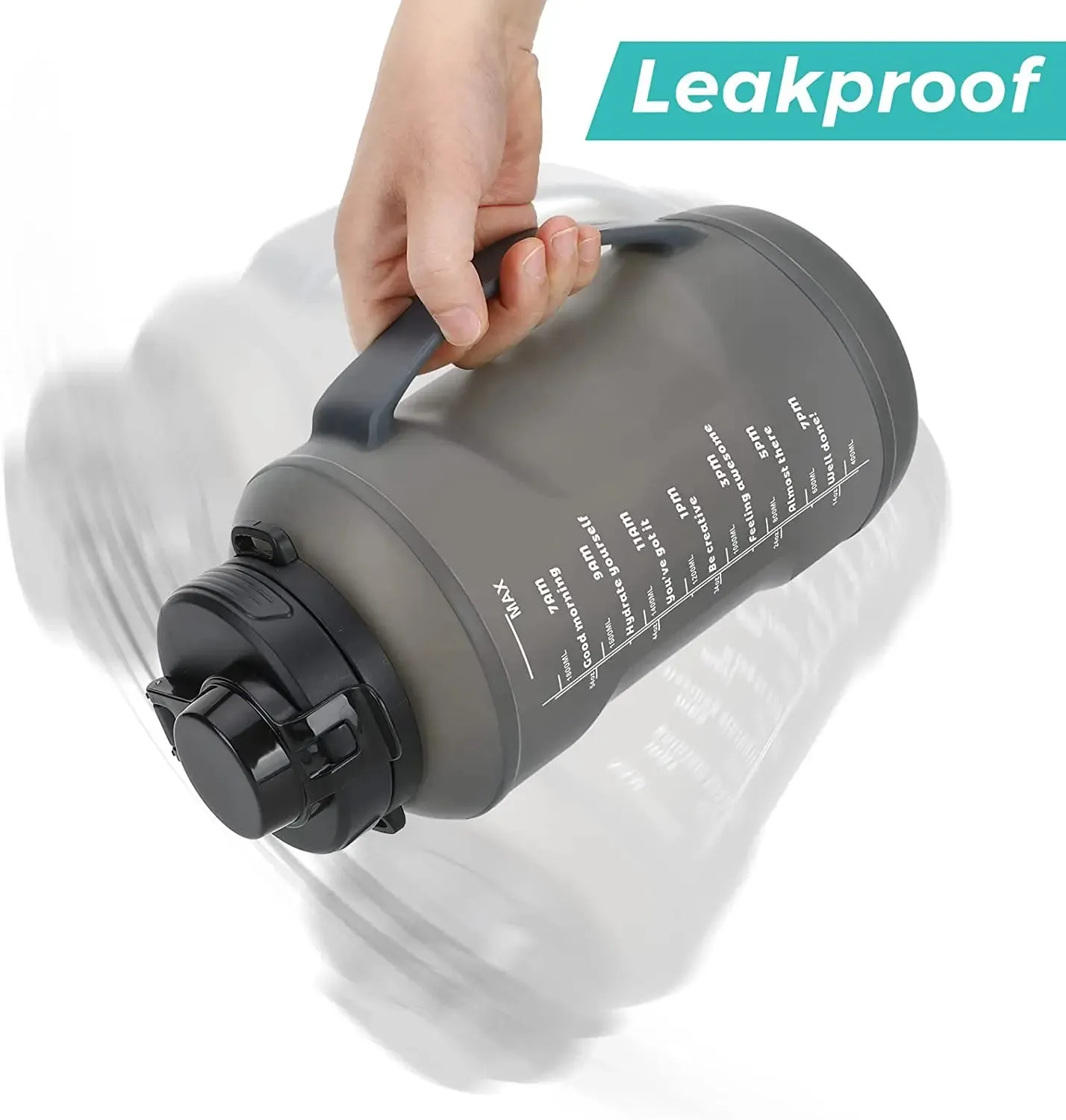 2L Collapsible Silicone Water Bottle with Straw - Large Capacity, Portable Design