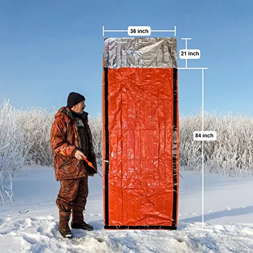 2pcs Emergency Sleeping Bags | Portable Emergency Blanket Survival Gear