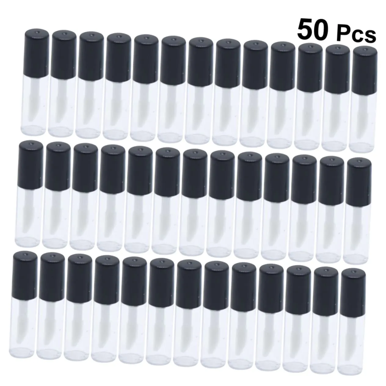 2sets 1.5ml Lip Gloss Bottles Refillable Empty Squeeze Tubes Portable for Lip Products Eyelash Oil 50pcs*2