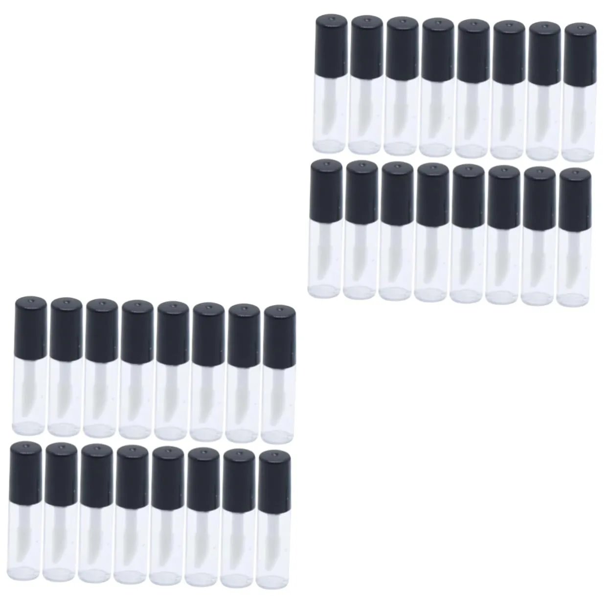 2sets 1.5ml Lip Gloss Bottles Refillable Empty Squeeze Tubes Portable for Lip Products Eyelash Oil 50pcs*2