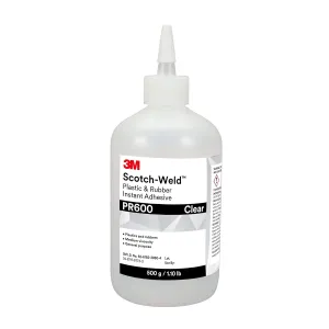 3M Scotch-Weld Plastic & Rubber Instant Adhesive PR600, 500 g btl, 1 per case