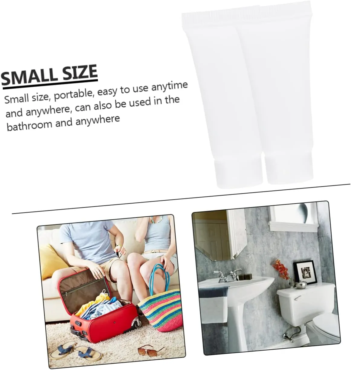 3sets Bottles for Shampoo Soap Travel Container Squeezable Travel Tube Conditioner Carrying Bottle Sample Lotion Tubes Clear Lip Gloss Liquid Makeup Hand Soap Travel Bottles 30pcs*3