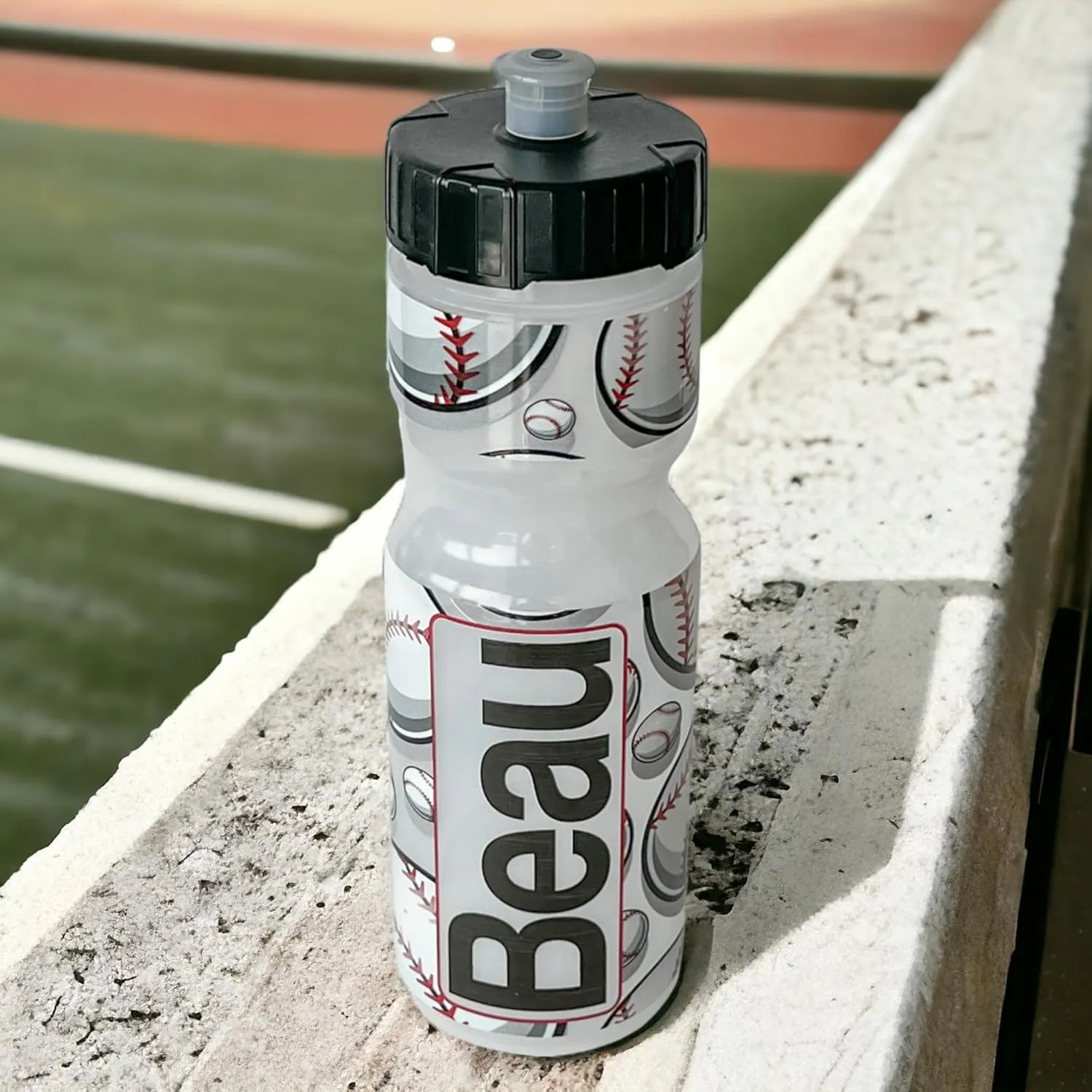 50 Strong 22oz Kids Personalized Baseball Squeeze Water Bottle – BPA-Free with Pull Top Cap – Durable & Reusable for School, Boys & Girls – Made in USA – Custom Name, Team or Number