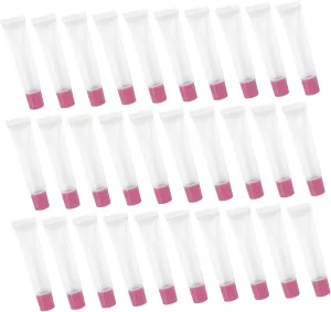 50Pcs Clear Plastic DIY Lip Gloss Tubes Refillable Containers for Handmade Cosmetics Leak Squeeze Bottles for Travel and Storage