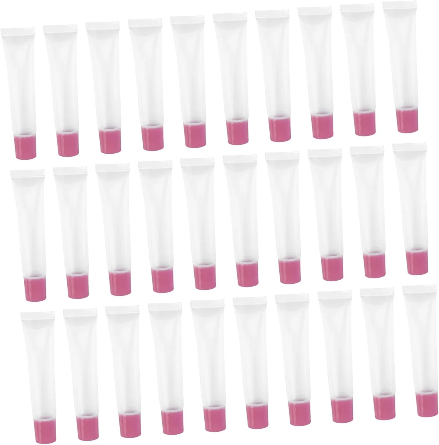 50Pcs Clear Plastic Lip Gloss Containers Lightweight Leak Squeeze Tubes for Travel for Shower Gel Body Lotion and Cosmetic Storage