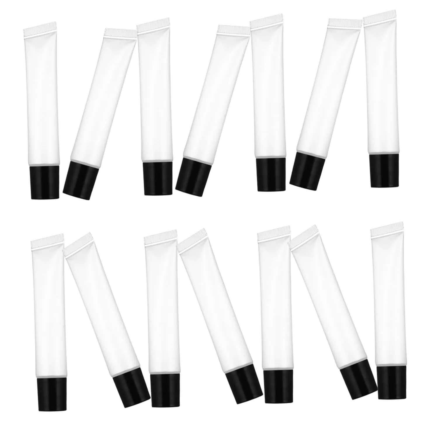 50pcs Clear Plastic Squeeze Tubes for Lip Balm Lip Gloss and Cosmetics Lightweight Leak Travel-friendly Containers for Daily Use and Projects