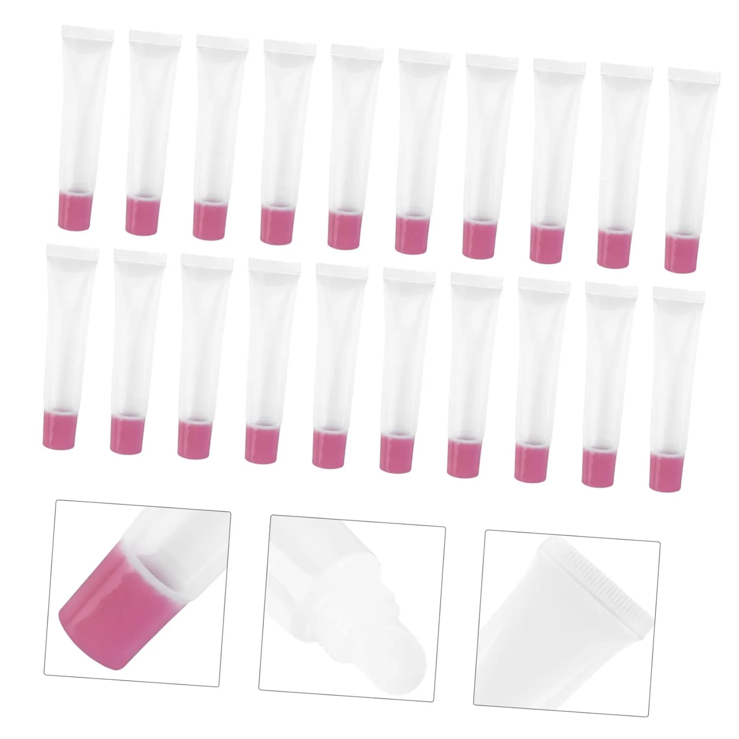 50pcs Lip Gloss Lip Glaze Tube Lip Balm Lip Tint Lipgloss Lip Gloss Wand Tubes Empty Lip Gloss Tubes near Me Clear Lip Cosmetic Container Lip Gloss Squeeze Tube Lip Gloss Bottle