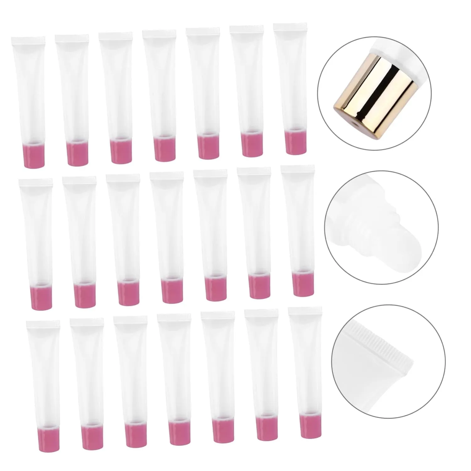 50pcs Lip Gloss Lip Glaze Tube Lip Balm Lip Tint Lipgloss Lip Gloss Wand Tubes Empty Lip Gloss Tubes near Me Clear Lip Cosmetic Container Lip Gloss Squeeze Tube Lip Gloss Bottle
