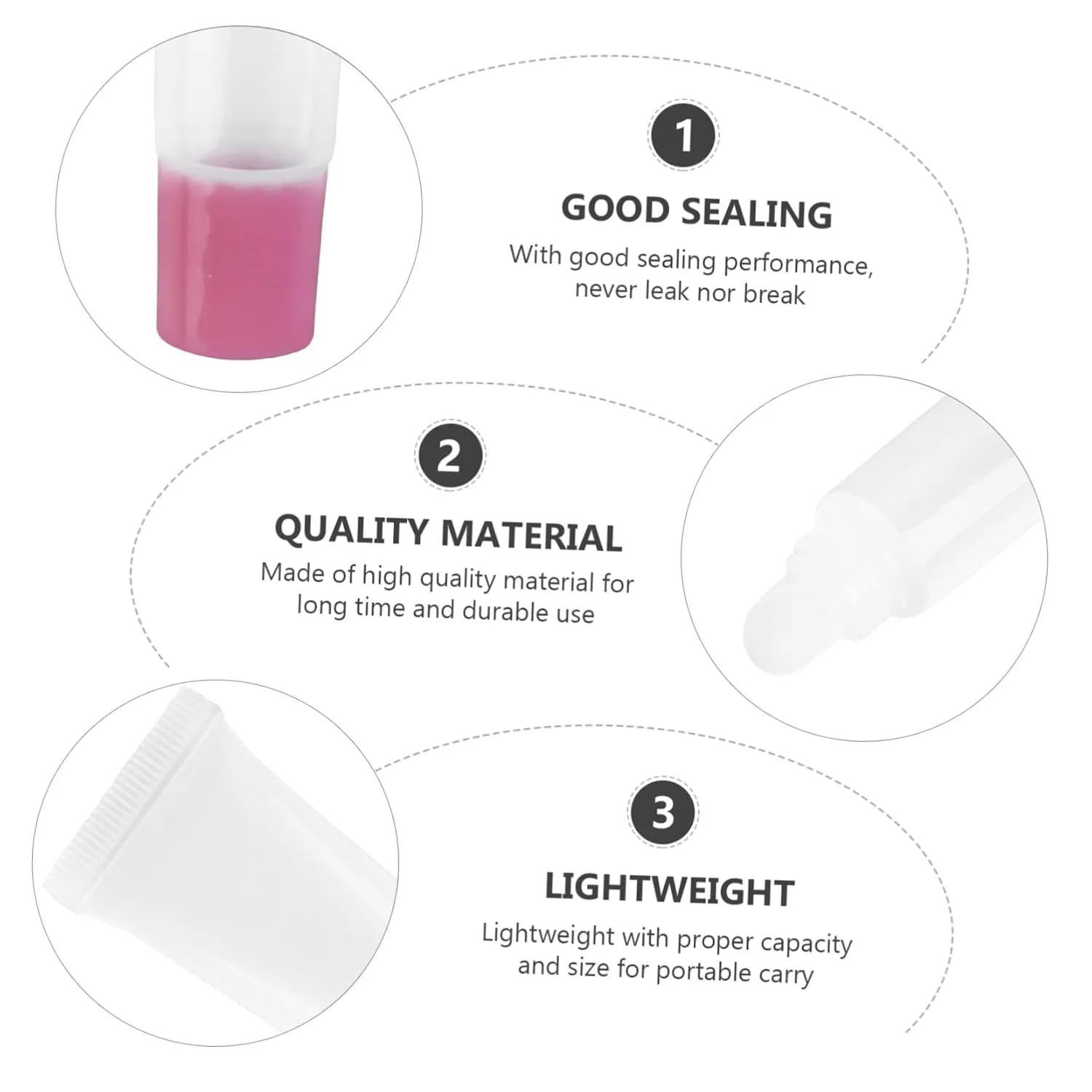 50pcs Lip Gloss Lip Glaze Tube Lip Balm Lip Tint Lipgloss Lip Gloss Wand Tubes Empty Lip Gloss Tubes near Me Clear Lip Cosmetic Container Lip Gloss Squeeze Tube Lip Gloss Bottle
