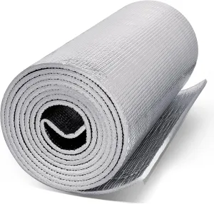 5MM Reflective Insulation Foam Roll - 15.7" x 12.95 Ft, Water Heater Blanket Insulation Wrap Foam Core Radiant Barrier Double Side Aluminum Foil Thermal Shield for Water Heater Tank