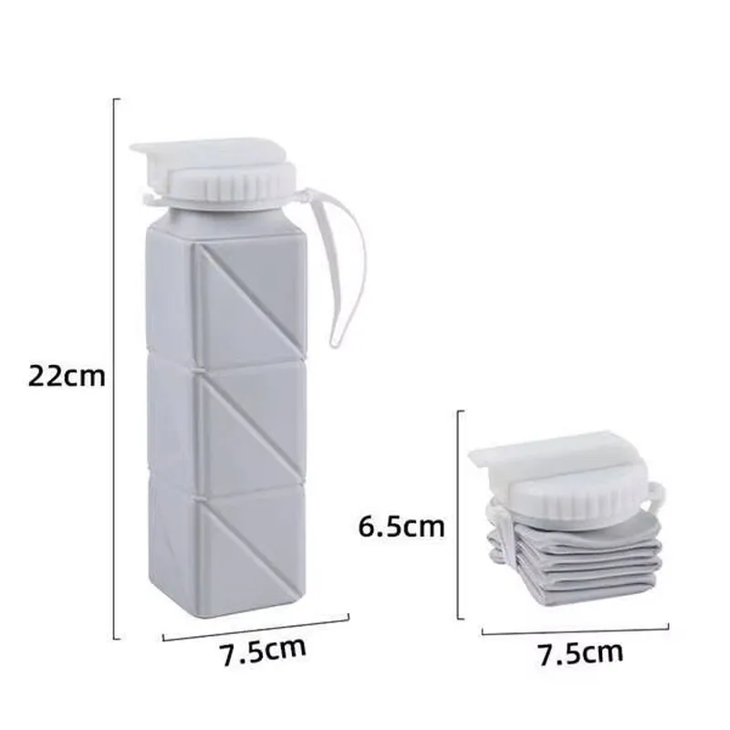 620ml Collapsible Water Bottle - Leakproof & Foldable