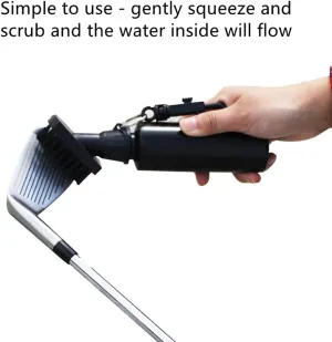 A99 Golf Water Brush - Retractable Brush with Nylon-Bristles Head - Wide Cleaning Coverage - Anti-Leak Reservoir Tube - Squeeze Bottle for Easy Cleaning - 7.5 Inches, Holds 4 Ounces of Water