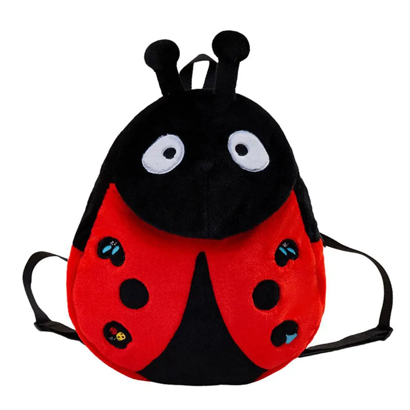 Adorable Ladybug Plush Backpack