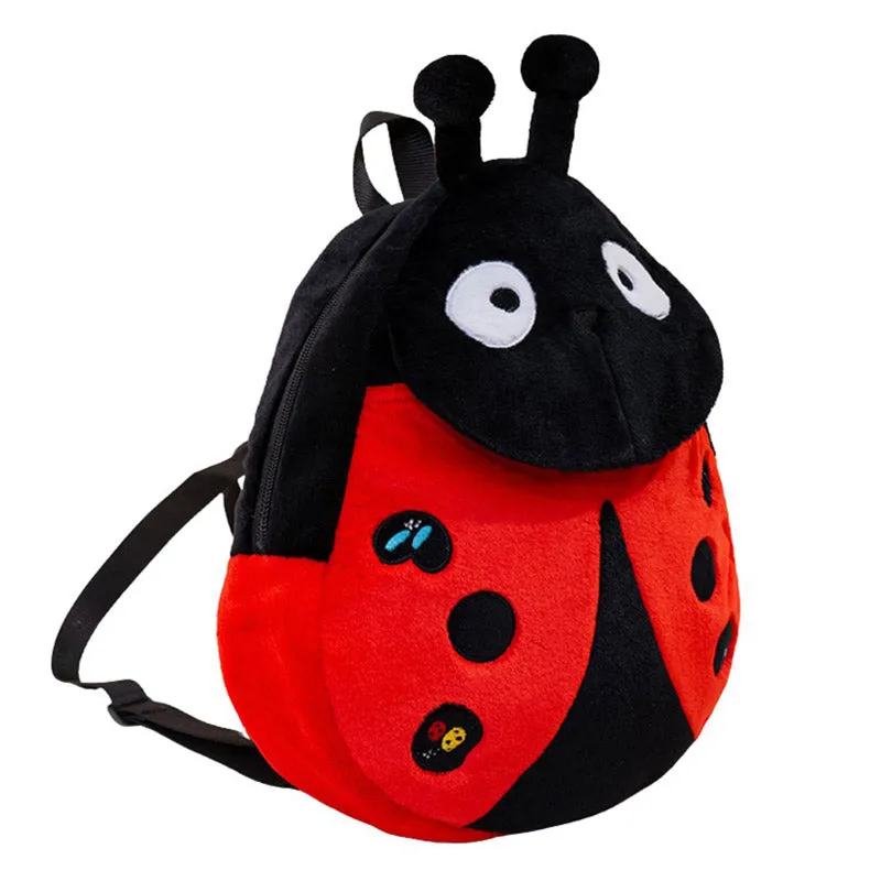 Adorable Ladybug Plush Backpack
