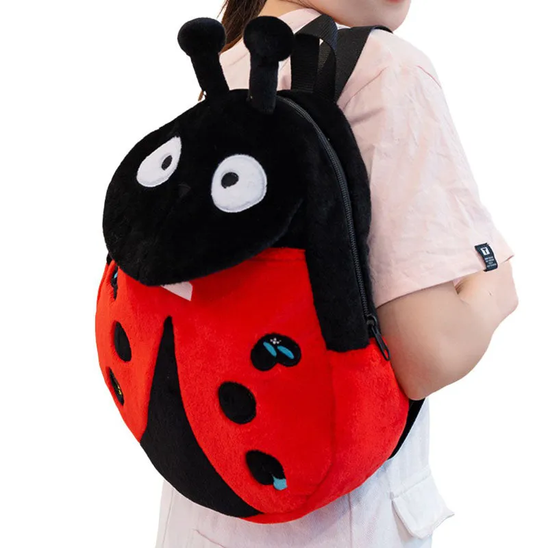 Adorable Ladybug Plush Backpack