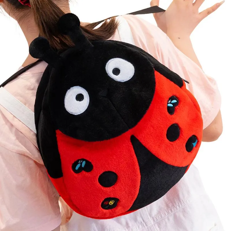 Adorable Ladybug Plush Backpack