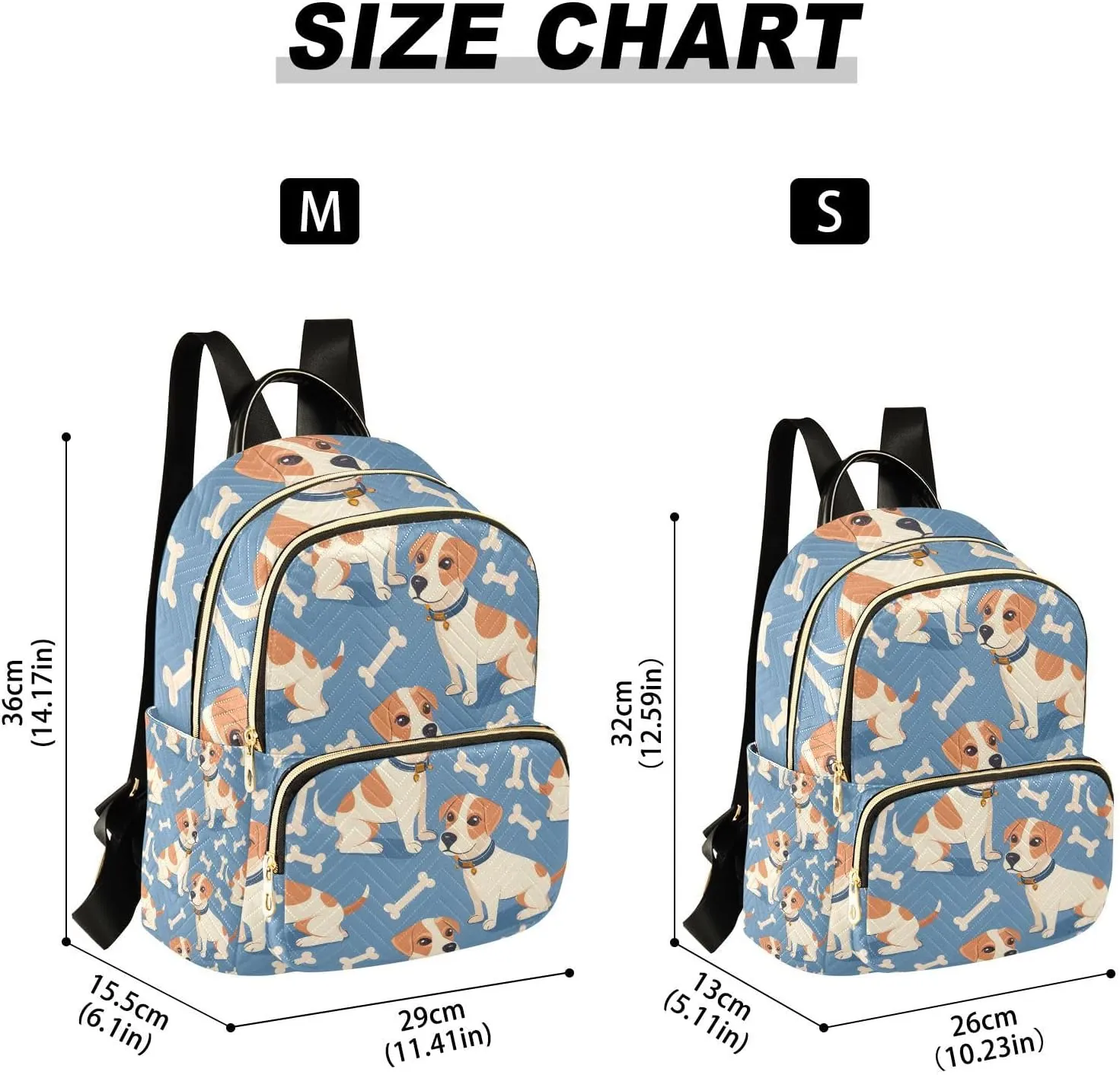 ALAZA Cute Dog and Bones Small Backpack Purse for Women Travel Bag Lightweight Shoulder Bag Fashion Daypack