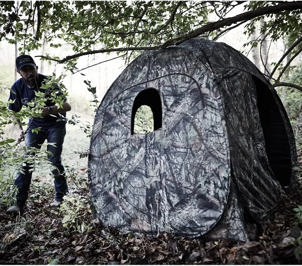 Ameristep Doghouse Run & Gun Hunting Blind | Lightweight 2 Person Ground Blind in Mossy Oak Break-Up Country, One Size