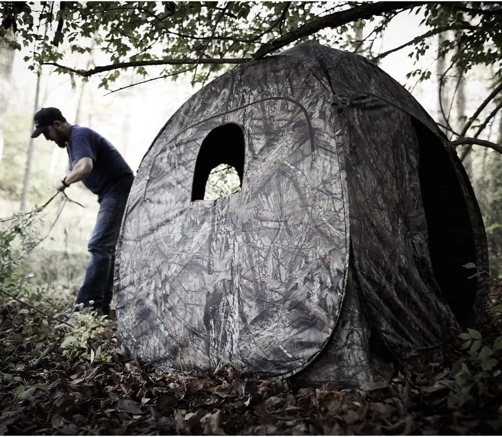 Ameristep Doghouse Run & Gun Hunting Blind | Lightweight 2 Person Ground Blind in Mossy Oak Break-Up Country, One Size