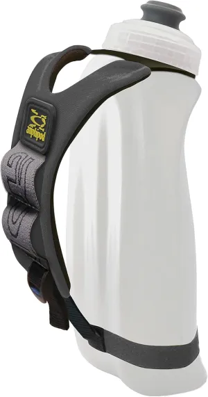 Amphipod Hydraform Ergo Minimalist Handheld Water Bottle, BPA-Free Hydration Pack for Ultra-Running, Marathons & Walking - Charcoal/Clear (16 oz.)