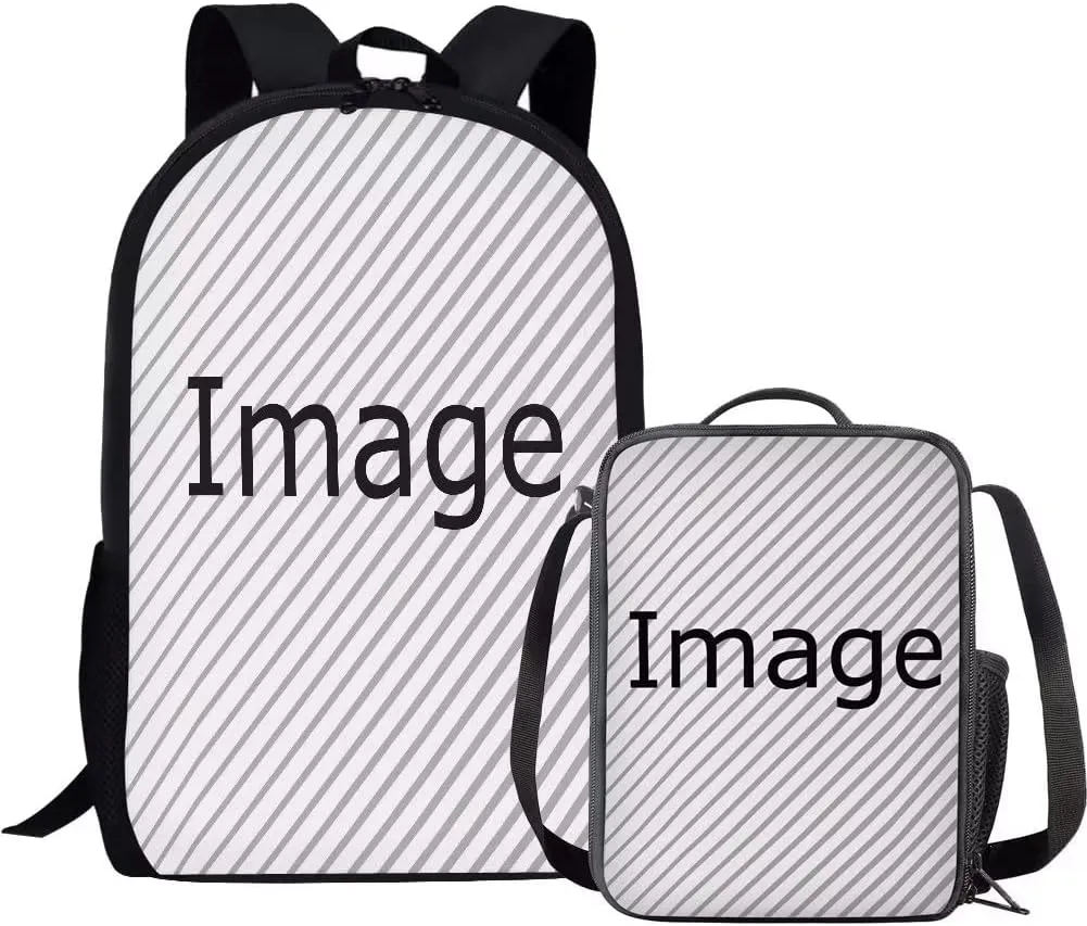 AmzPrint 2 In 1 Pink Axolotl Backpack And Lunch Box For Elementary Middle School Backpack For Girls Boys Kids Teens