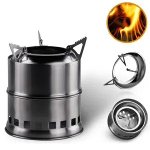 Apg Outdoor Wood Gas Wood-Burning Stove Portable Folding Firewood Stove Camping Gasification Furnace