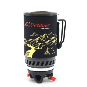 APG Portable 1400ml Cooking System Outdoor Hiking Camping Stove Heat Exchanger Propane Gas Burners