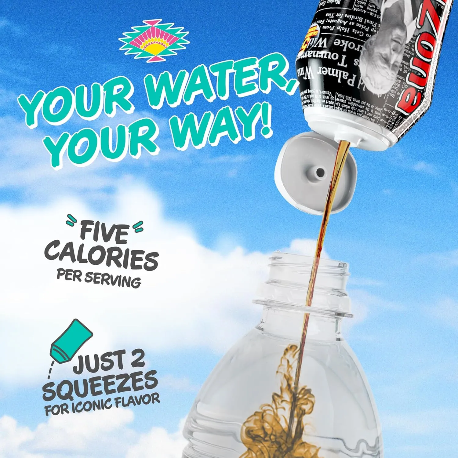 AriZona Arnold Palmer Half and Half - On-the-Go Water Enhancer, 1.62 fl oz Bottle (Pack of 12)
