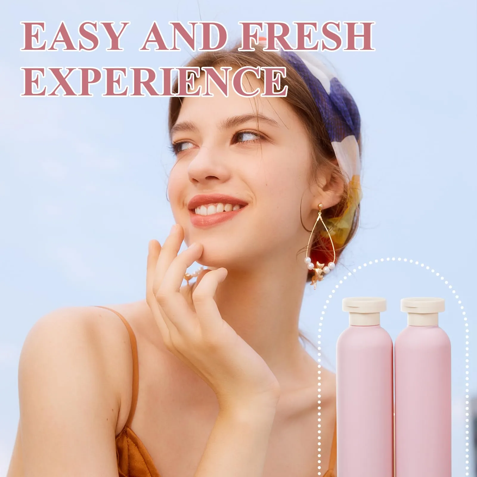 ASEVAT 3.4 oz Plastic Squeeze Bottle for Lotion, Plastic Empty Shampoo Conditioner Container, Plastic Travel Size Toiletries Bottles for Shampoo, Lotion, Cream and Liquids (3 Pcs)
