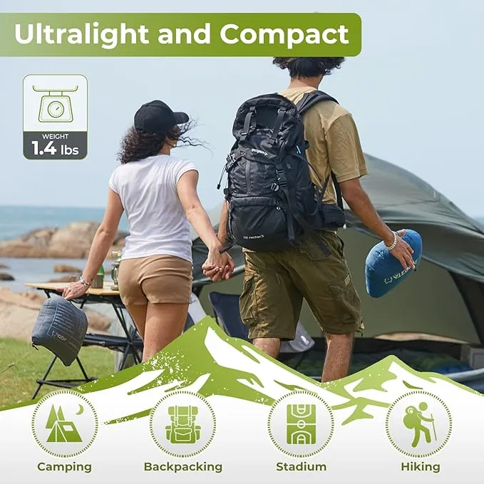 ATEPA Blanket Poncho Hooded Ultralight Water-Resisitant Warm Wearable Blanket Sleeping Bag Coat Cloak Camping Blanket