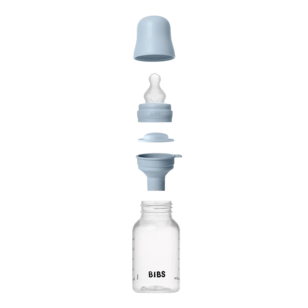 Baby BPA-Free PP Bottle Set 5oz Silicone - Baby Blue