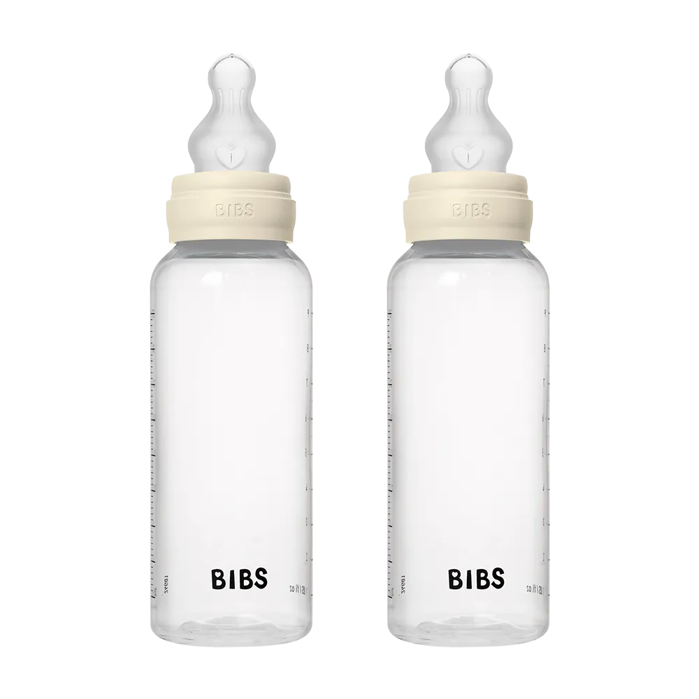 Baby BPA-Free PP Bottle Set 9oz 2 Pack Silicone - Ivory