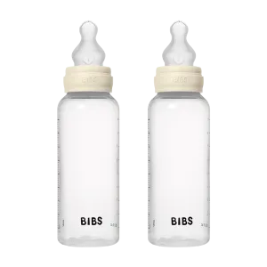 Baby BPA-Free PP Bottle Set 9oz 2 Pack Silicone - Ivory