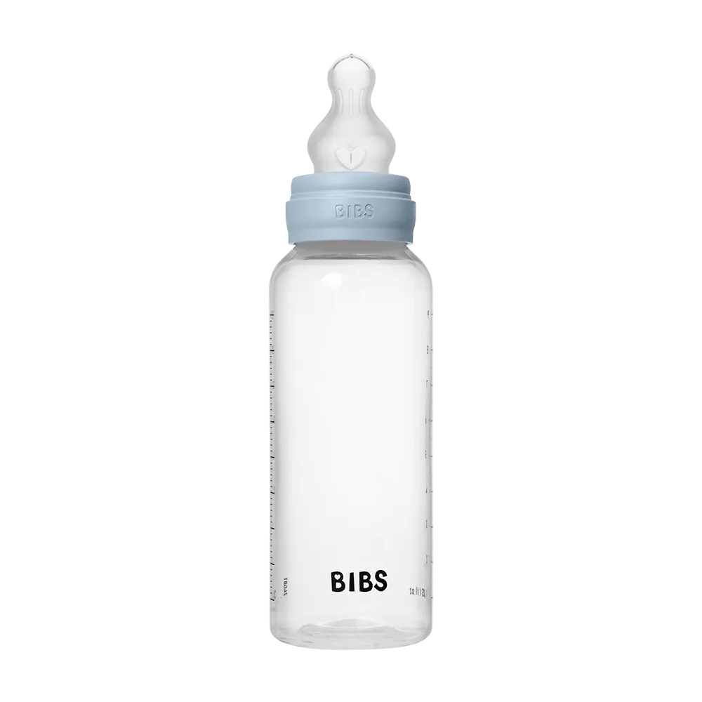 Baby BPA-Free PP Bottle Set 9oz Silicone - Baby Blue