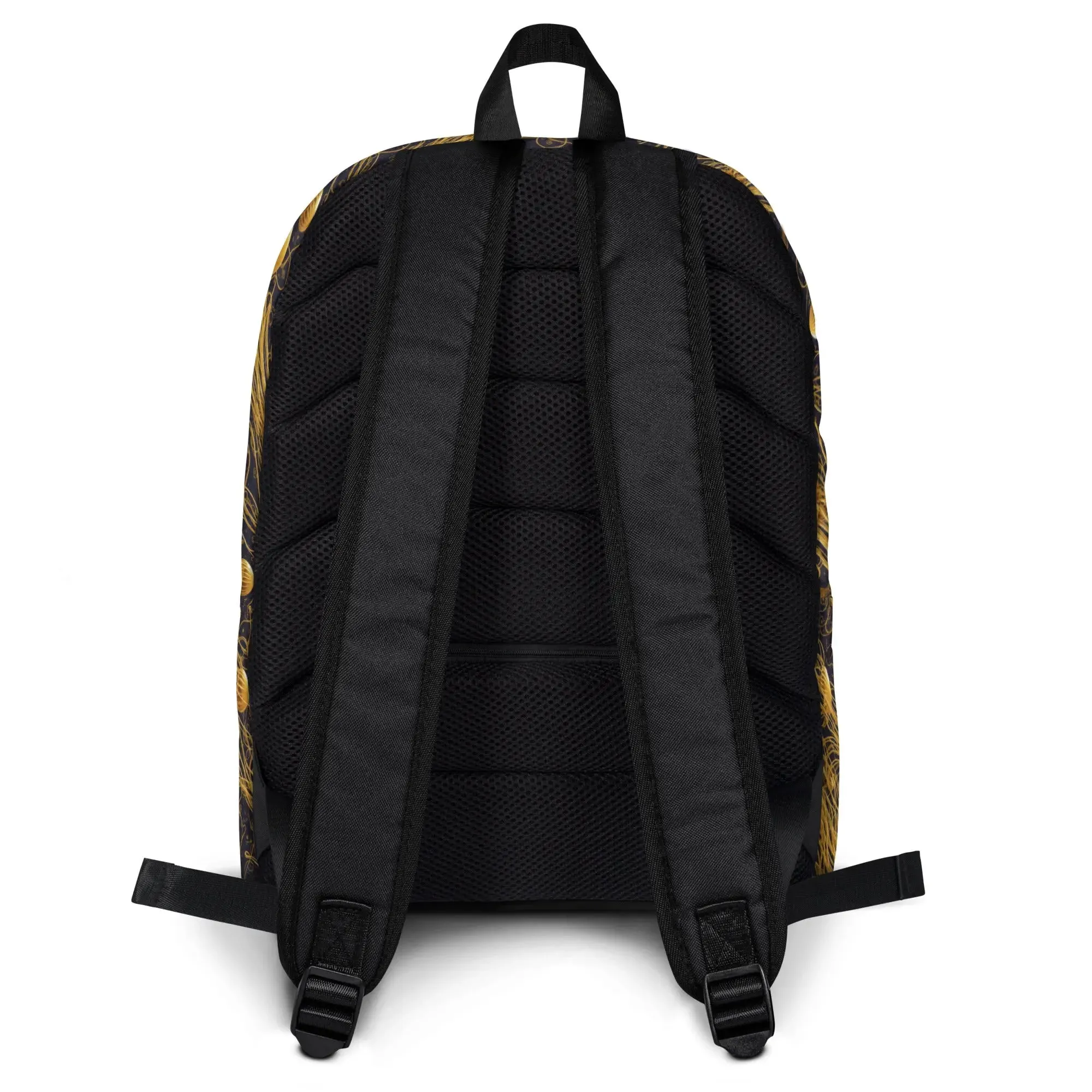 Backpack - Black and Gold Jellyfishes