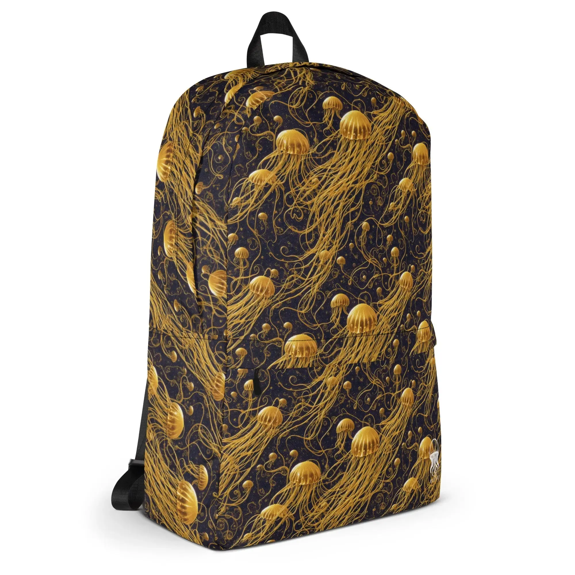Backpack - Black and Gold Jellyfishes