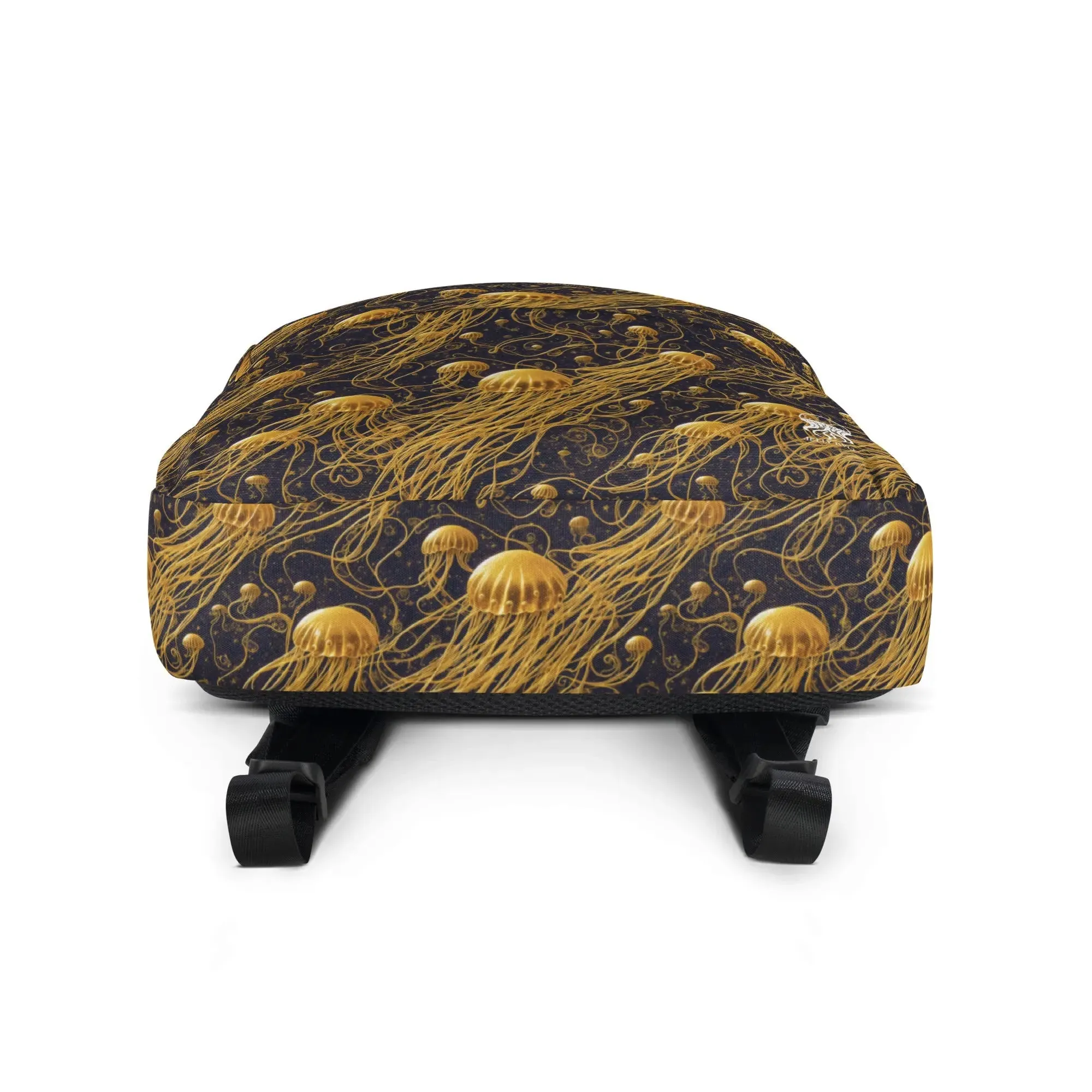 Backpack - Black and Gold Jellyfishes