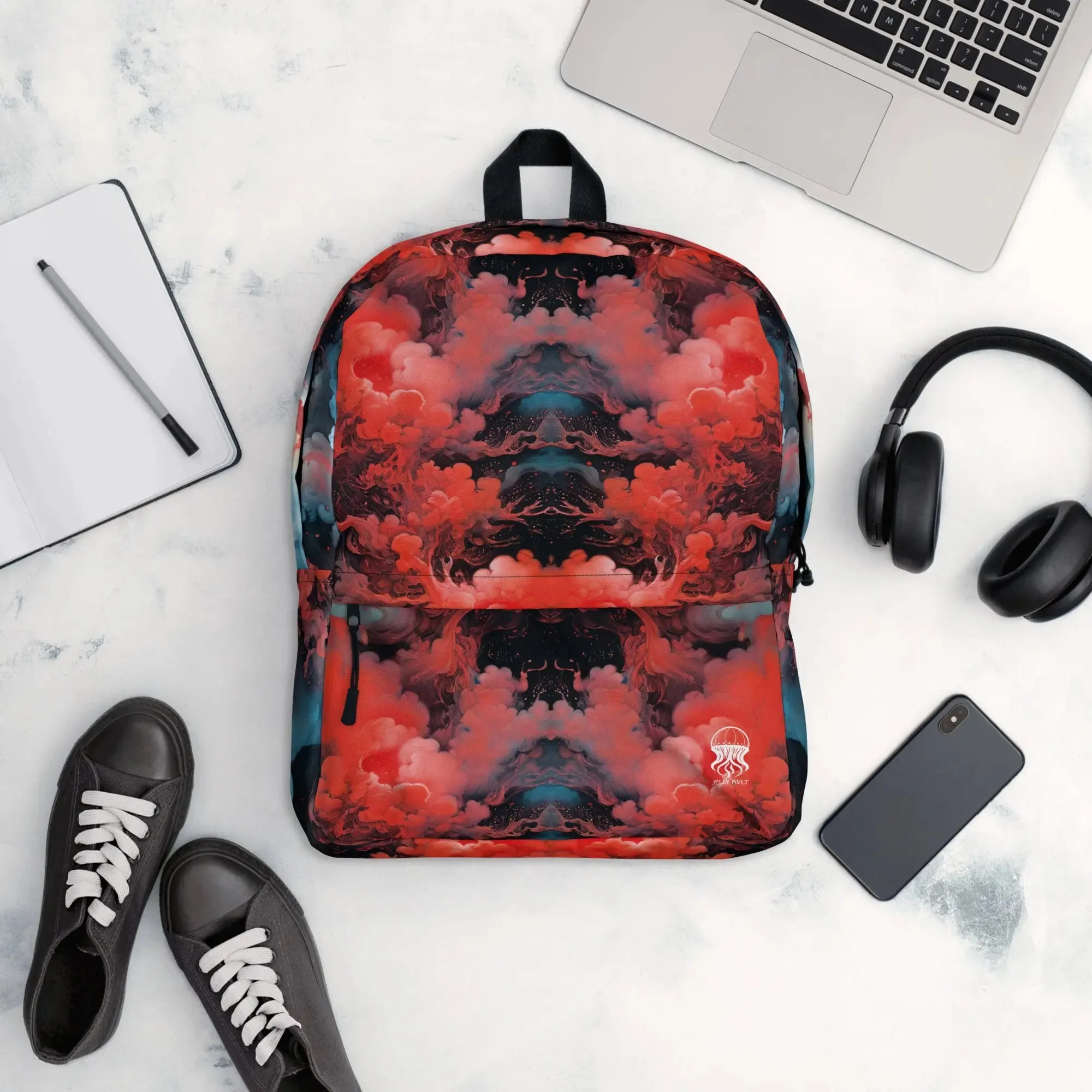 Backpack - Ethereal Crimson Flow - Dark