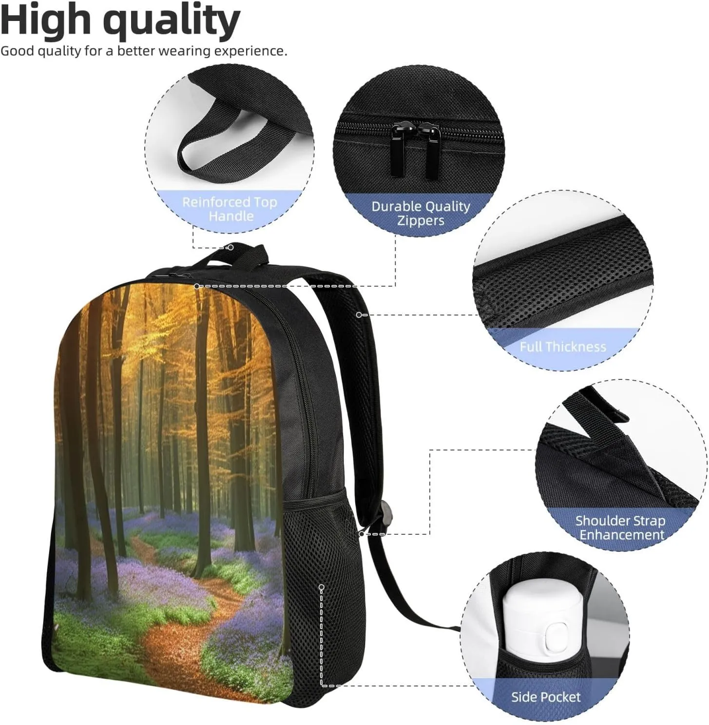 Backpack Travel Laptop Backpack For Men Women Lightweight Rucksack Temperate Forests Casual Daypack