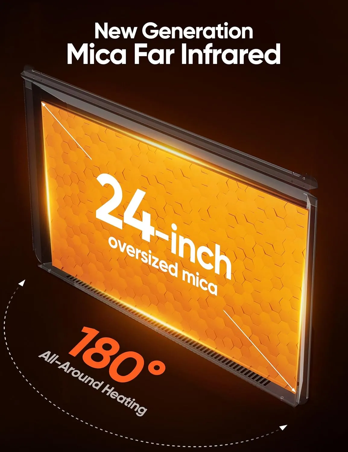 Ballu Mica Infrared Space Heater Indoor Use,Electric Panel Heater with LED Display Remote,Wifi App Control,Portable Stand Wall Mount,1500W Room Heaters for Large Room Energy Efficient,Work with Alexa