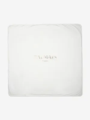 Balmain Baby Paris Logo Blanket in Ivory
