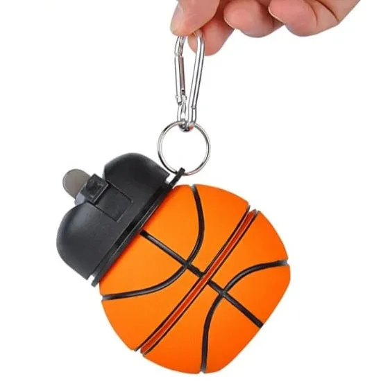 Basketball Shape Silicone Water Bottle