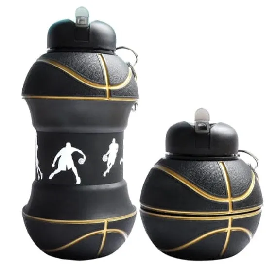 Basketball Shape Silicone Water Bottle